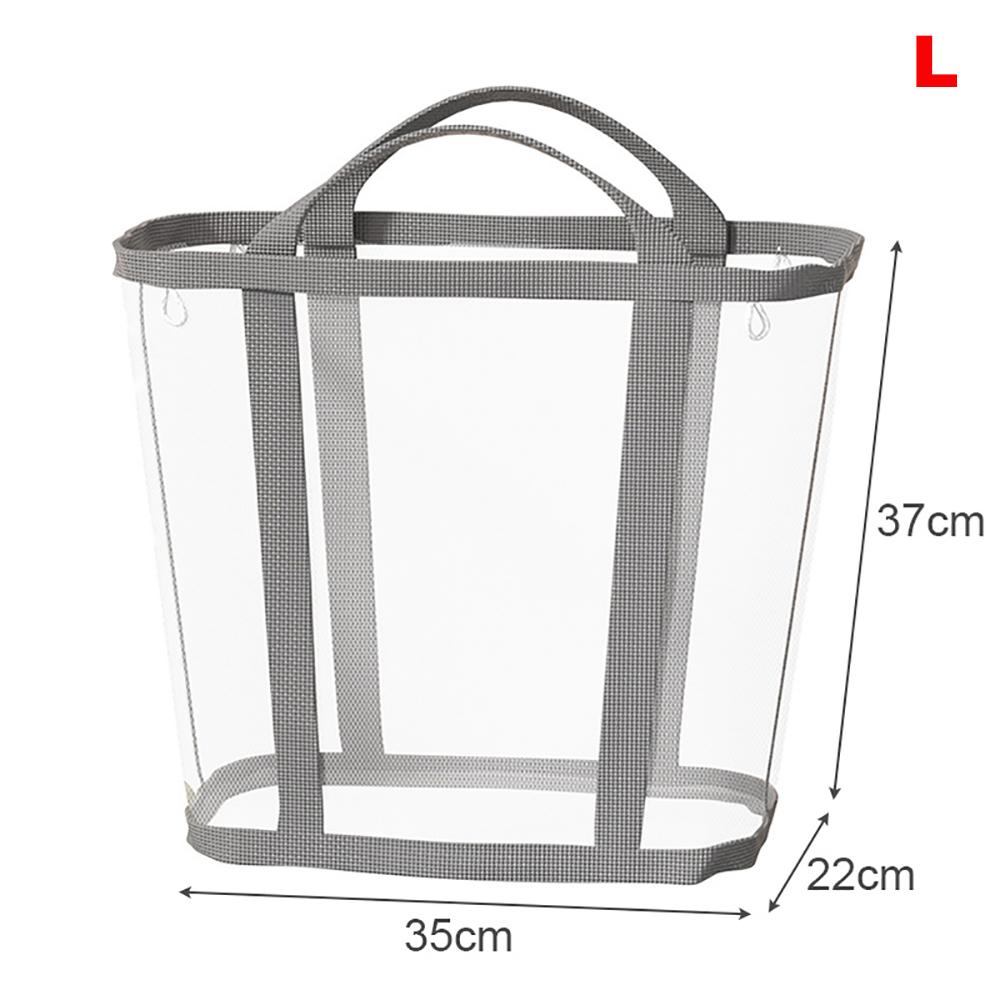 1 Nylon Mesh Laundry Basket with Handle, Breathable, Foldable, Clothes Storage Bag, Large Capacity Storage Bag