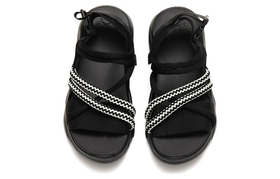 Women's Sandals Anta Life Collection Comfortable Sports Sandals Women's Black White