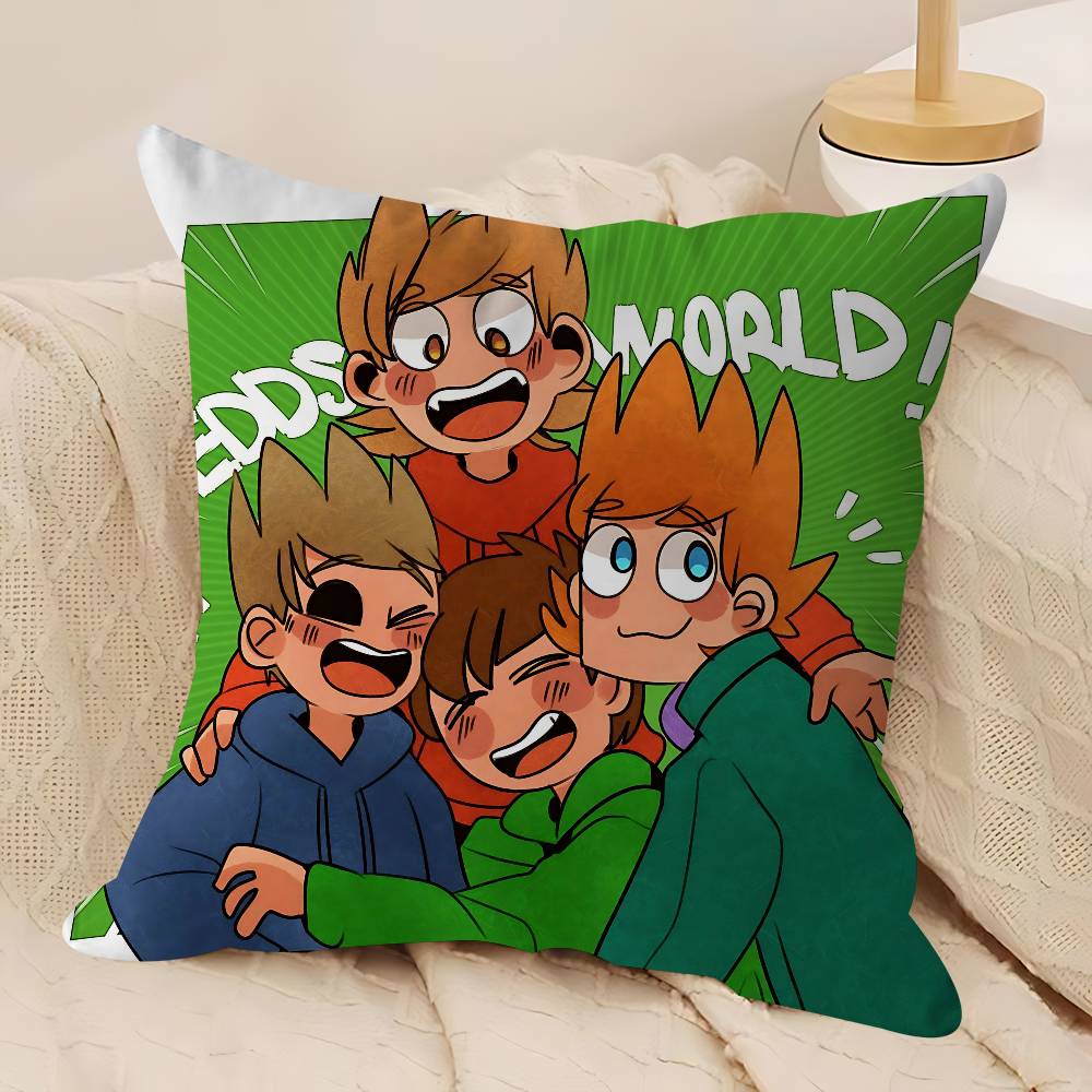 Animated E-Eddsworld Pillow Case Removable Washable Cushion Cover – All-Season Soft Linen