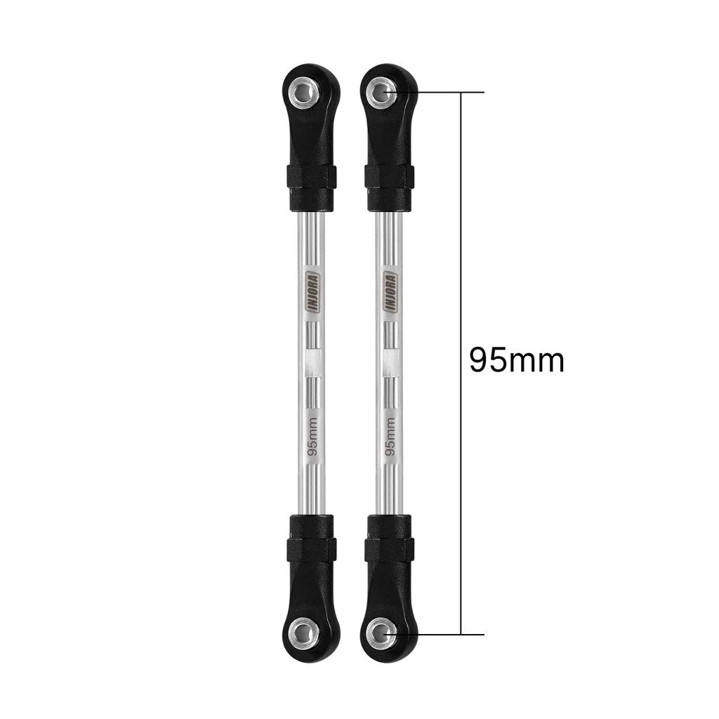 Injora Stainless Steel Builders Links With Rod Ends For 110 Rc Crawler Car