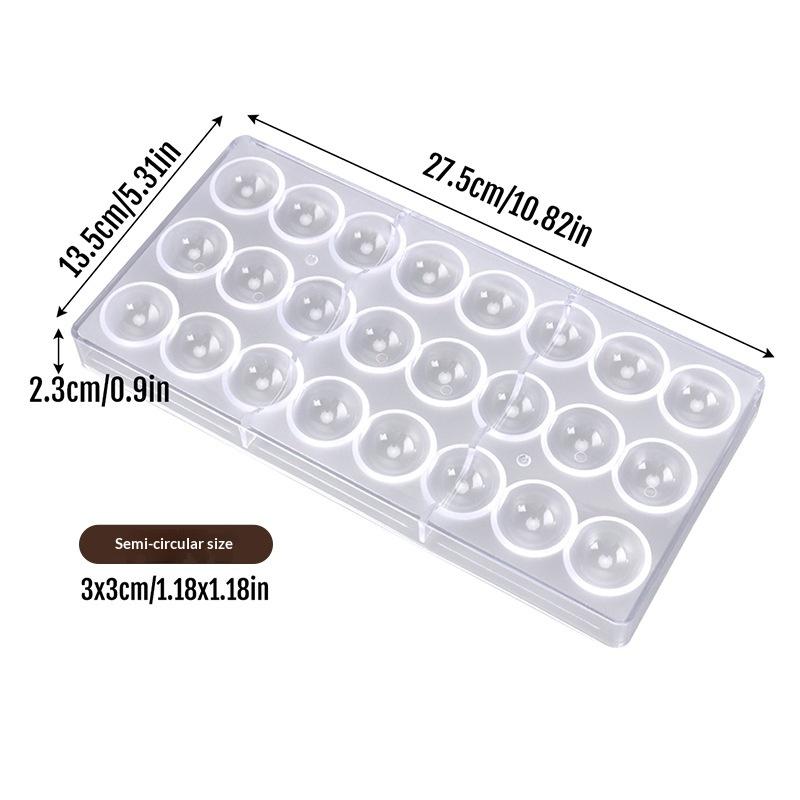 Professional Plastic Chocolate Mold Transparent Handmade Sphere Chocolate Tools DIY Cake Mold Dessert Pudding