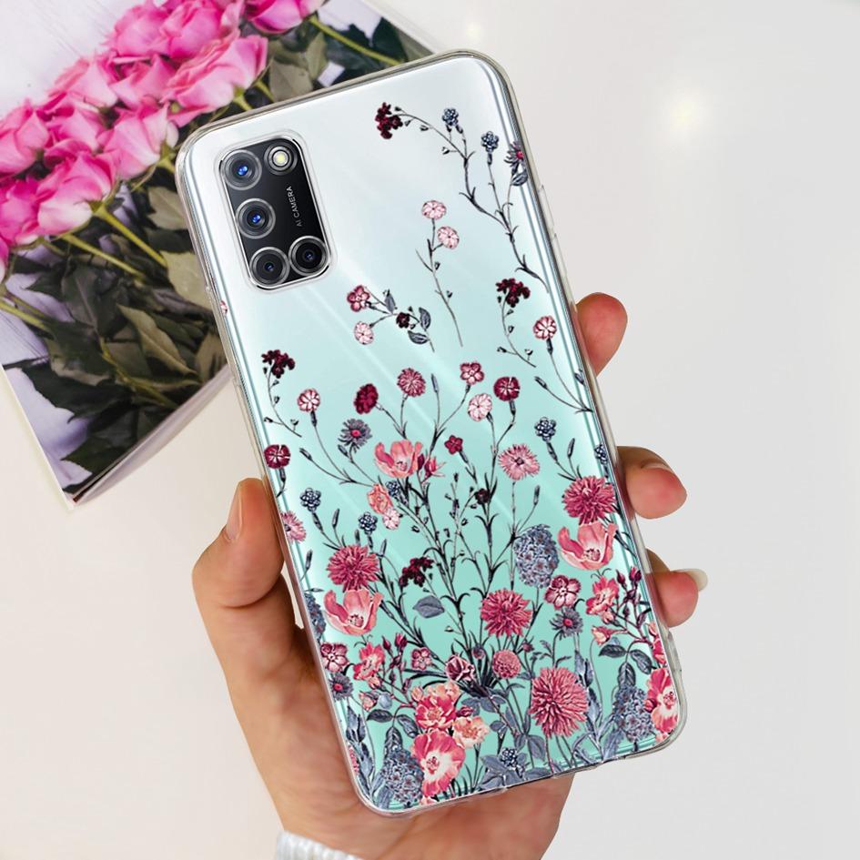 For OPPO A92 Case CPH2059 Fashion Marble Butterfly Clear Funda Soft Silicone Phone Cover For OPPO A72 A52 CPH2061 CPH2067 Bumper