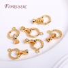 Trendy Pearl Clasp Connector For Bracelet Necklace Making,18K Gold Plated Pearl Clasp Fastener DIY Jewelry Making Accessories