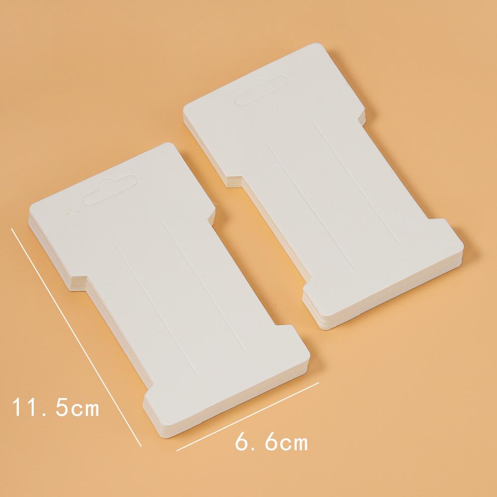 

Крафт-бумага Дисплей для заколок для волос Карточка для дисплея заколок для волос Упаковка для самодельных аксессуаров для волос Заколка для волос Резинка для волос Карточка для дисплея 100PCS белый