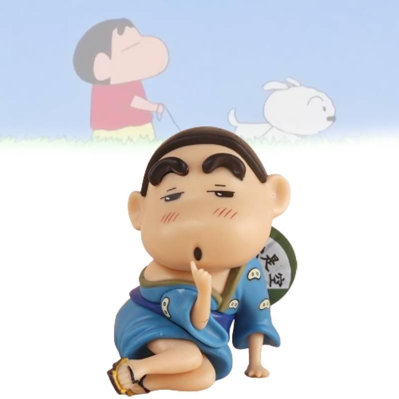 Adorable Crayon Shin-chan Figurine In Kimono Pvc Anime Car Dashboard Decoration