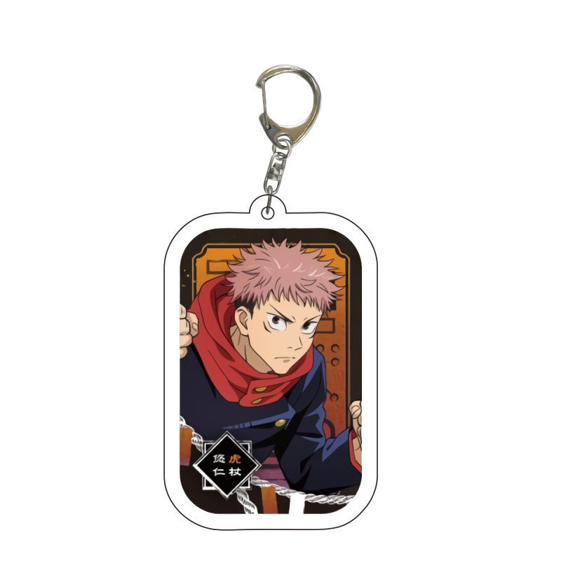 Jujutsu Kaisen Anime Keychain Itadori Yuji Gojo Satoru Cartoon Acrylic Bag Keyring Pendant Cos Accessory