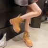 Martin Boots Women'S Autumn And Winter New Fashion Versatile Thick-Soled Heightening Rhubarb Boots British Style Tooling Boots