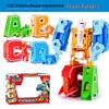 Power Rangers Alphabet & Number Transforming Robot Building Blocks Toy Set for Kids