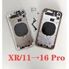 Diy Shiny housing For iPhone XR Like 16 Pro Chassis 11 XR Convert to 16 Pro For iPhone 11 Up To 16 Pro Backshell With Big Camera