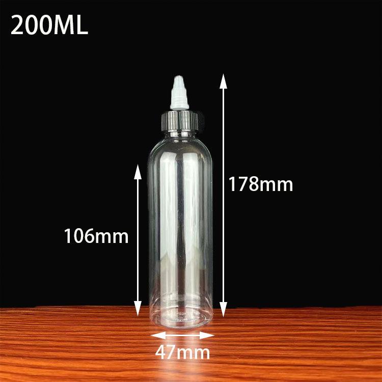 30, 50, 100ml Transparent PET Travel Bottle with Rotary Cap and Nozzle