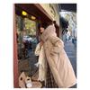 Winter horn buckle thickened long down cotton-padded clothes for women's winter long over the knee super thick loose cotton-padded jacket
