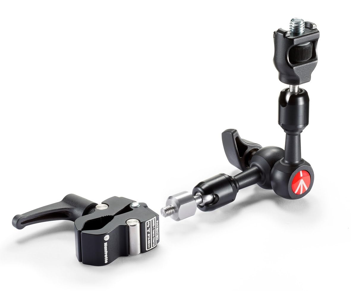 

Manfrotto Friction Camera 15cm Includes Nano Ideal for Manfrotto Video and LED Made in 3kg Weight 244MICROKIT Arm, Accessory, Long, 3/8 Anti-Rotation