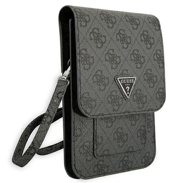 Guess Smartphone Schulter Handy mit schlankem Design Tasche, Tasche, Beutel, Brieftasche, Leichtgewicht, Kordel, (Schwarz)