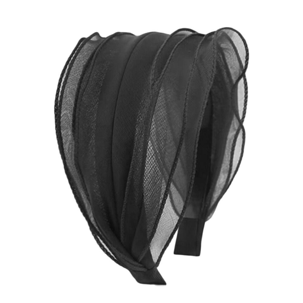 Organza Yarn Hair Hoop Wide Headband Fashion Hair Accessories  for Women Girls