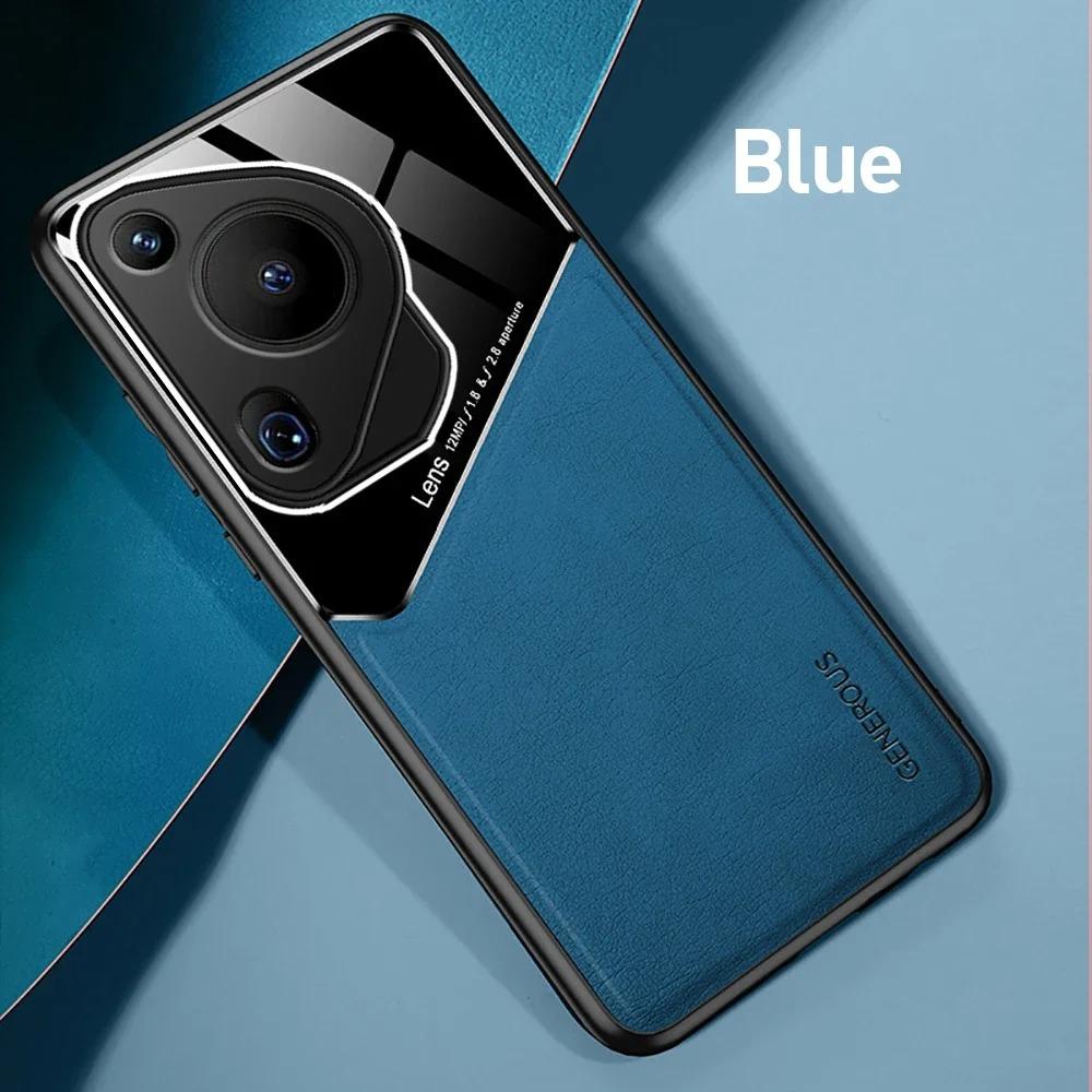 Business-Leder-Textur-Hülle für Huawei Pura 70 Ultra P70 P60 Pro-Abdeckung mit magnetischer Auto-Saughalterung, stoßfeste Vollschutzabdeckung