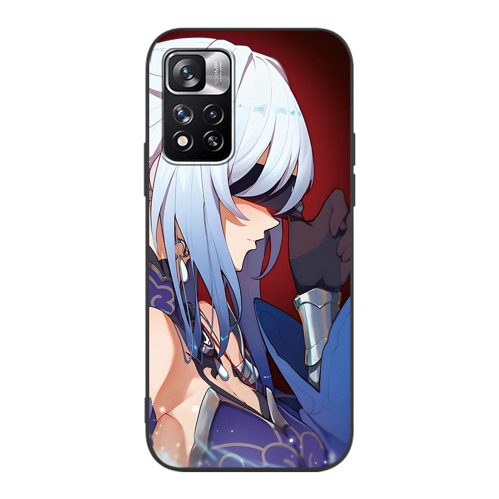 

Jingliu Honkai Star Rail чехол для Xiaomi Redmi Note 11 10S 8T 10 12 Pro Plus 11T 8 9 11E 11S 5 Pro 9S Мягкий черный чехол из ТПУ для телефона Redmi Note 8T