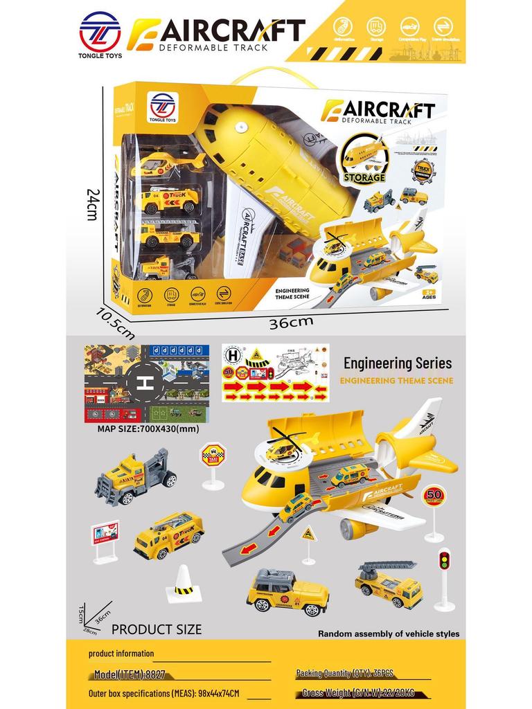 Multifunctional Inertial Airplane Toy Set - Large Size Gift for Children