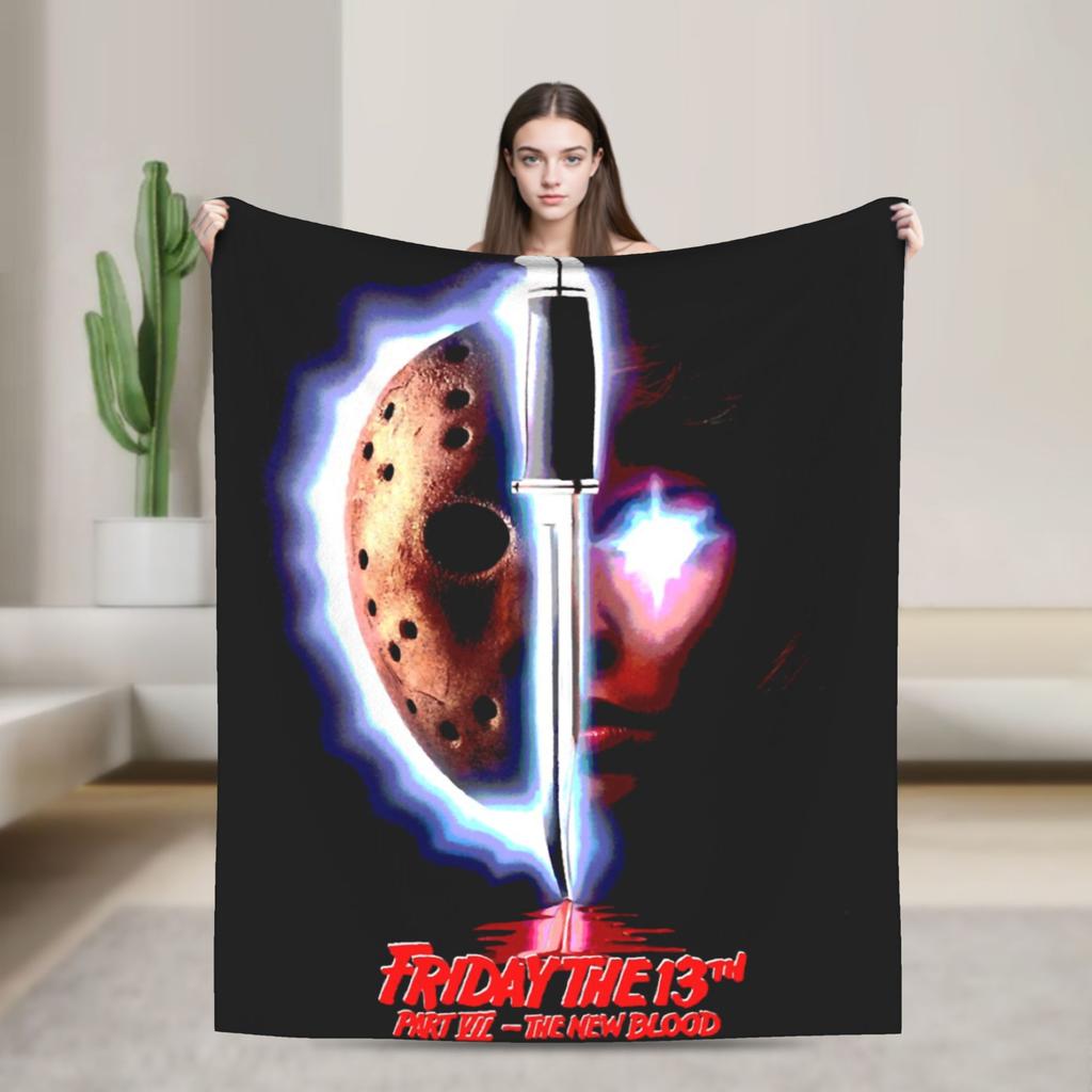 שישי יום שישי ה-13 ג'ייסון וורהיס שמיכה פיקניק פלנל מצעים כיסויים לחוץ חם מותאם אישית DIY איכותי כיסוי מיטה מתנה