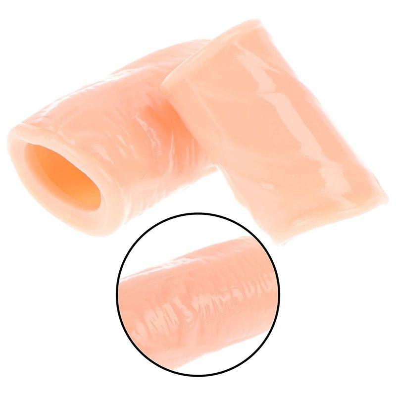 2-in-1 Set Penis Foreskin Resistance Ring Complex Corrector Reusable Penis Sleeve Delay Ejaculation Condom Cock Ring Couple Toys