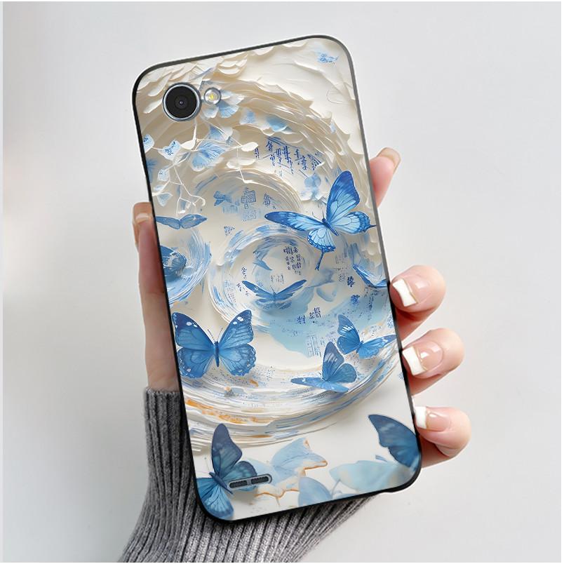 Cute Case For LG Q6 Fundas LG G6 Mini Capa Coque Printing Shell Protective Cover Soft Silicone Cartoon Black Casing