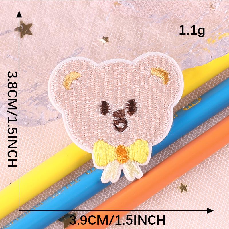 Self-Adhesive Cartoon Bear Embroidery Patch for DIY Scrapbook