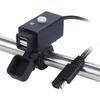 Motorcycle Waterproof USB Charger with Switch 5V Dual Ports, Waterproof Smart Charging Ports Power Switch.