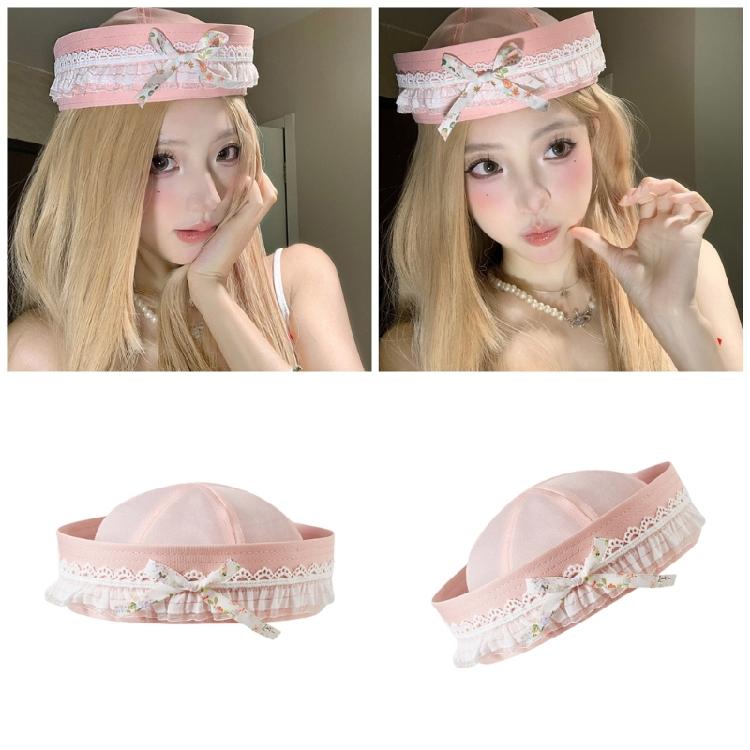 Sophisticated Unisex Hats Unique Weathered Stylish Hat Beautiful Bows Beret Hat for Women and Girls Accessory