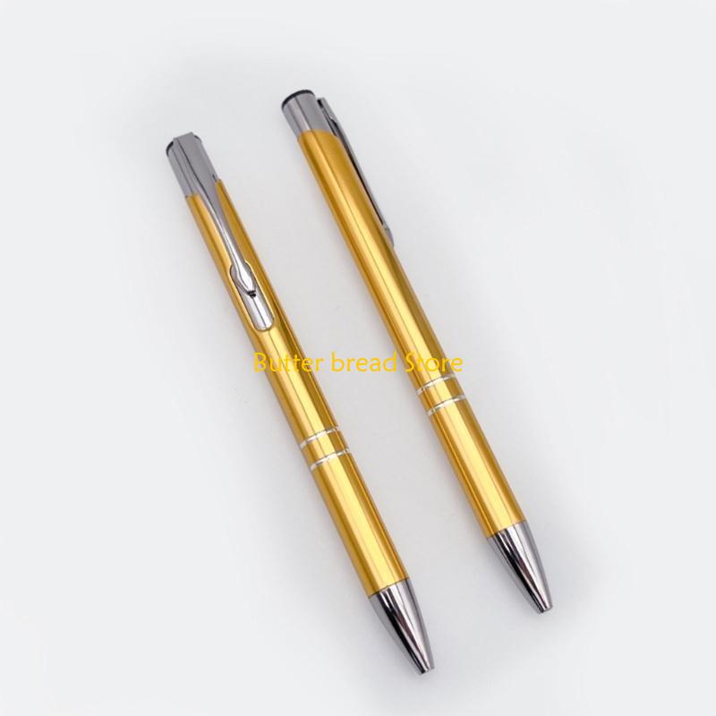 W89C 10 Pcs 1.0mm Ballpoint Pen Metal Retractable Work Pen Pretty Journaling Pen Gift