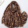 Lurex Glitter Sexy Leopard Dot Fringe Viscose Soft Scarf Chic Cotton Shawl Women Perfect for Travel & Casual Muslim Hijab