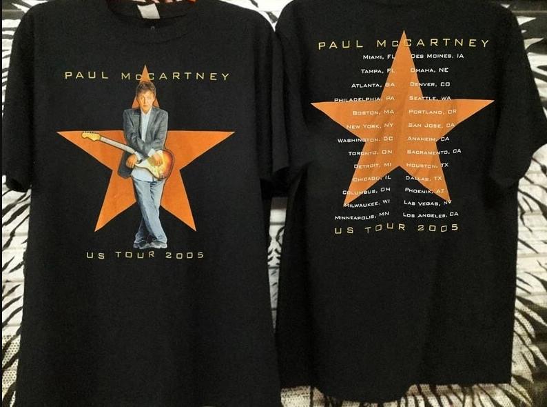 Vintage Style Paul McCartney 2005 US Concert Tour T-shirt size S-5XL XXL