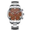 Top Brand Fashion Men's Watch Fake Three Eyes Quartz Steel Band Waterproof Student Men's Watch
