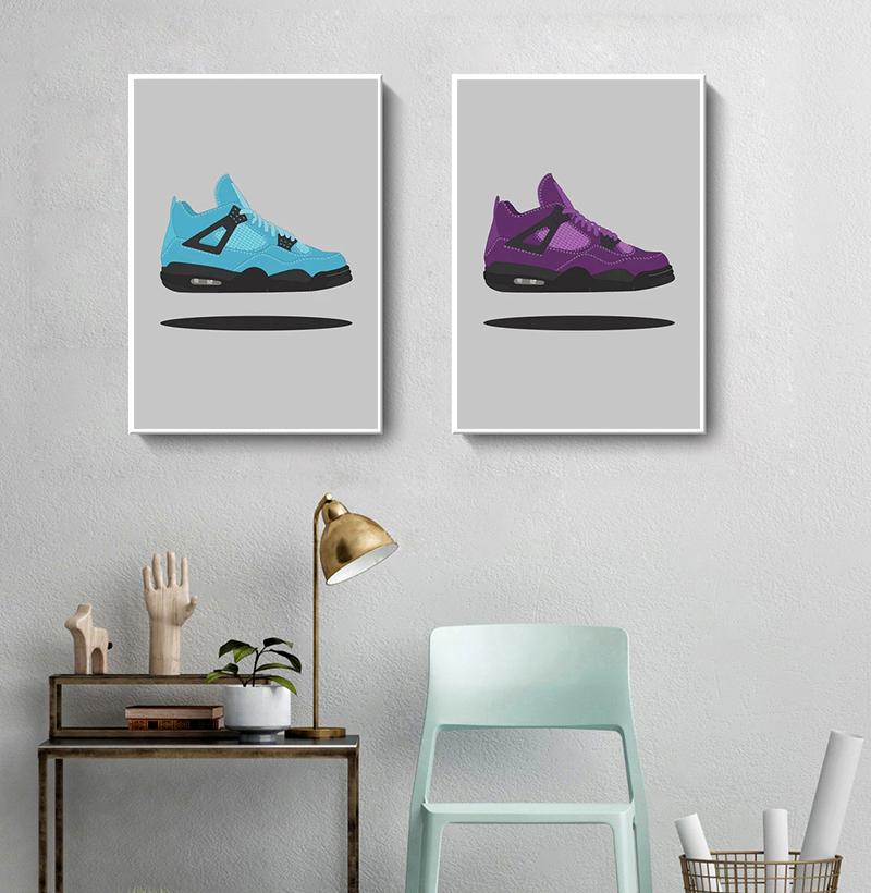 Fashion Sport Shoes Sneakers Posters And Prints Canvas Painting Nordic Wall Art Pictures for Living Room Home Decoration