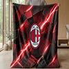 AC Milan Theme Blanket Soft Flannel Blanket Plush Throw Blanket Cozy Sofa Bed Blanket for Home Decor