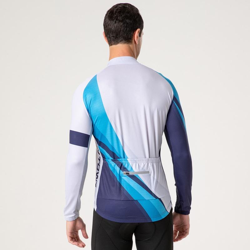 Prodyšné jezdecké dresy na kolo Sada cyklistického oblečení Rychleschnoucí muži Oblečení na kolo s dlouhým rukávem Oblek Punčochové kalhoty