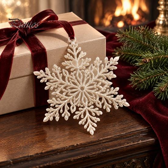 Portable Seasonal Ornament Christmas Snowflake Hanging Ornament, Decorative Xmas Tree Pendant, Shatterproof Decoration for Durable Festive Keepsake