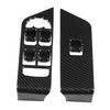 4Pcs Window Lift Button Cover Trim Carbon Fiber Frame for Land Rover Range Rover Evoque 2012-2017 ABS Material Car