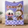 1Pc Cute Labubu Blanket Soft Comfortable Polyester Blanket All Season Use Suitable Bedroom Office Outdoor Perfect Christmas Gift Choice Print Home Bla
