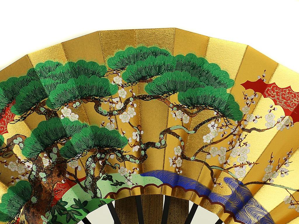 Kyoto Decorative and 9 5 Made In with Fan Japanese Entrance Japanese Style New Year Different Patterns On the Front and Height 29 X Width 51 Cm When