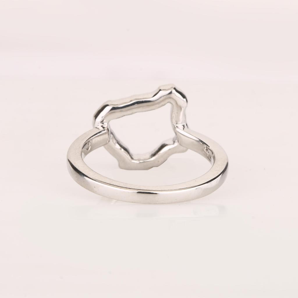 Anello in Argento Sterling 925 Diamante Bianco Rotondo 1 mm Placcato Rodio o Oro Giallo Minimalista Elegante Gioielli da Donna