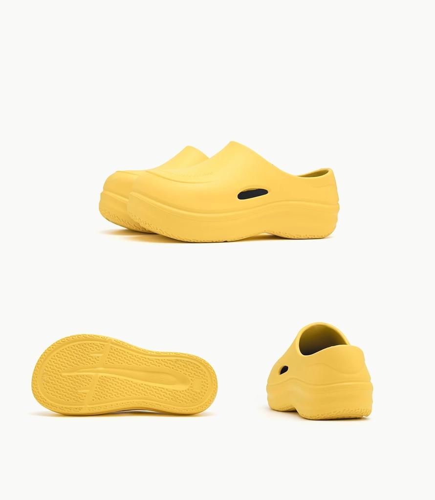 2025 new MULE platform hole shoes cool slippers chef muller shoes women heighten bag head stepping on shit feeling