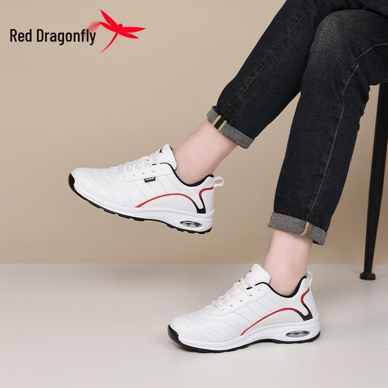 Red Dragonfly Men's Spring & Autumn Casual Running Shoes - Soft Sole Leather with Air Cushion