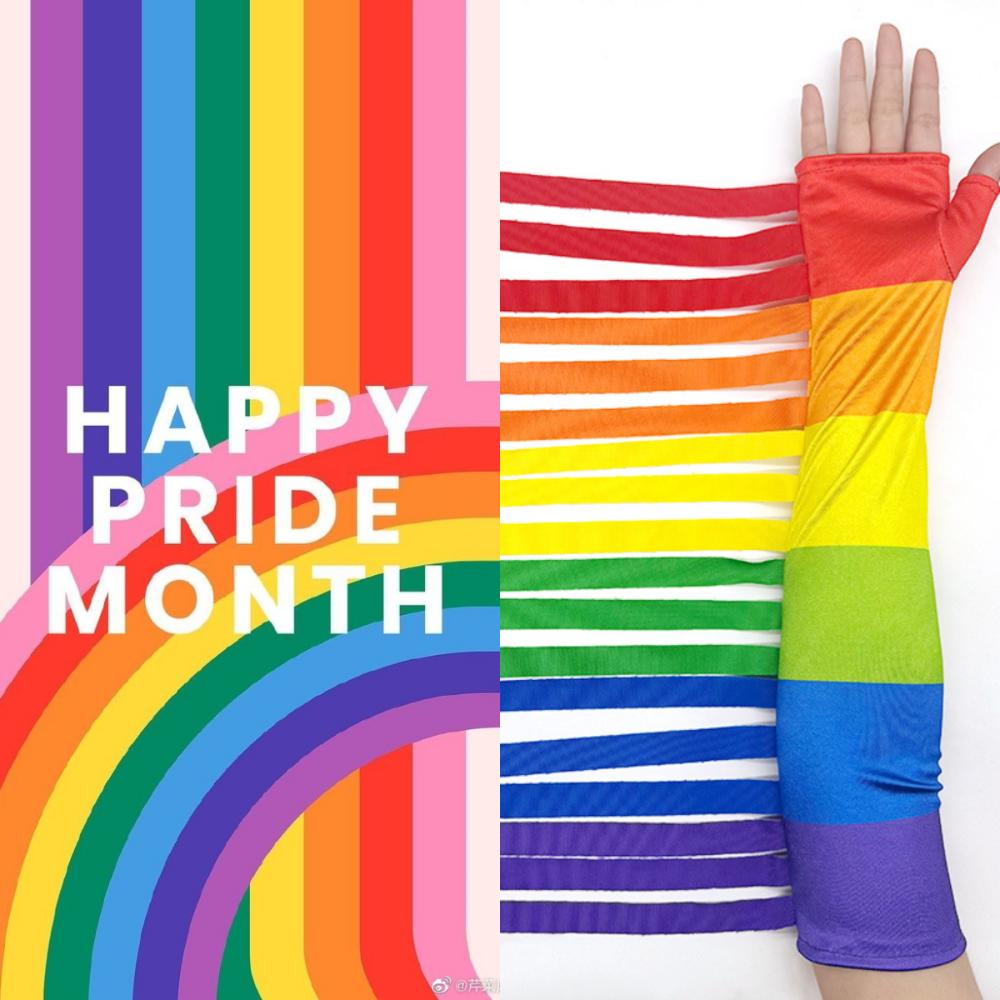 

Stretch Rainbow Tassel Gloves Fashion Colorful Mittens Fashion Rainbow Long Gloves Pride Month Style 2