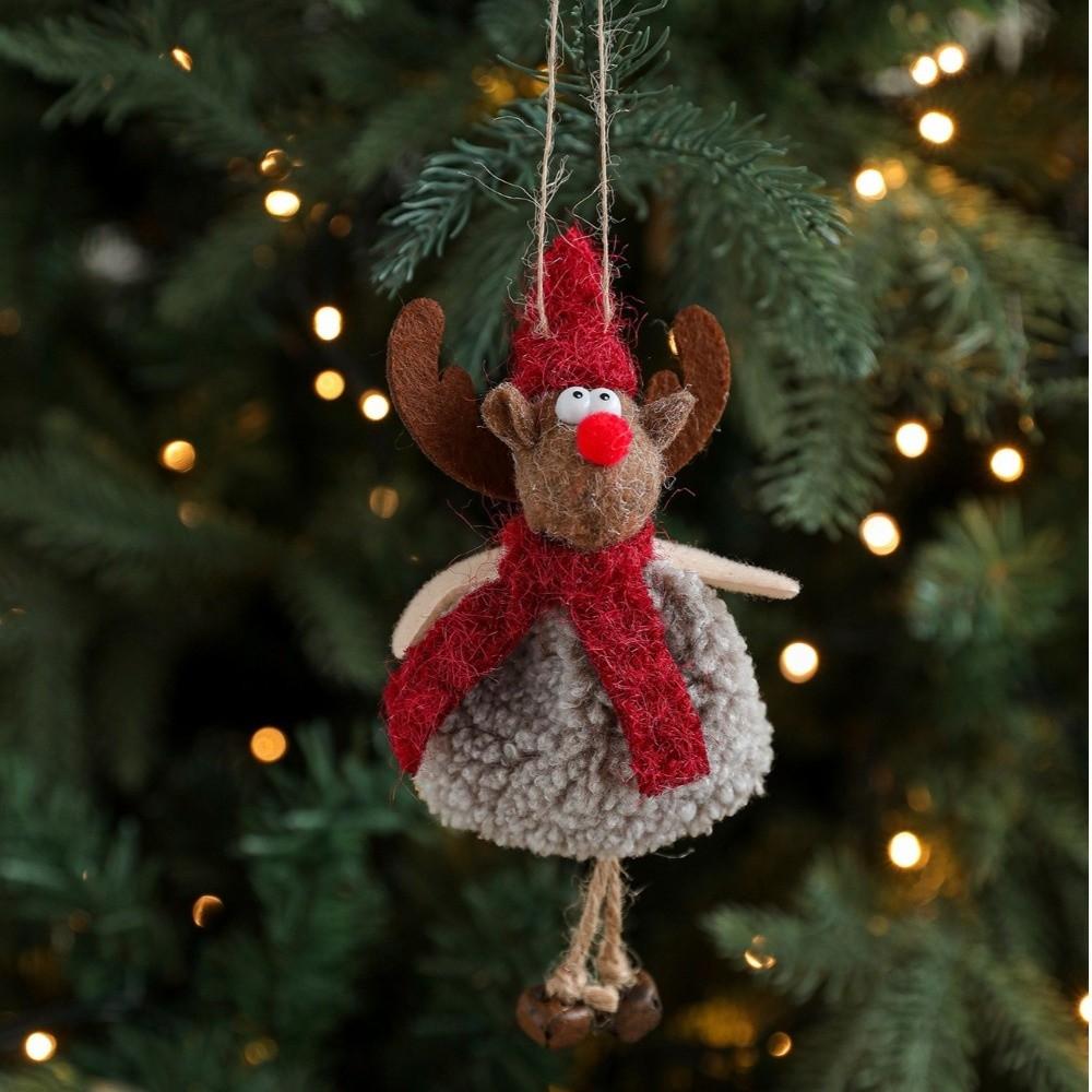 Fabric Animal Pendants Christmas Doll Ornaments Christmas Tree Hanging Christmas Tree Decorations