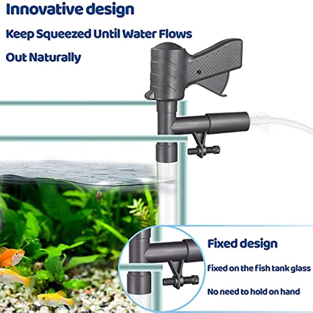 Aquarium Gravel Cleaner Kit Aquarium Cleaner Aquarium Water Change Aquarium Floor Vacuum Cleaner Gravel Cleaner Water Changer Aquarium (Black)