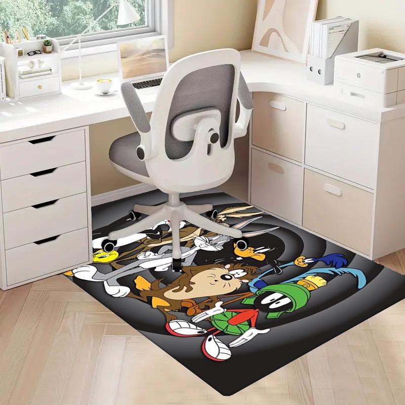 1pc Office Carpet Chair Mats Looney Tunes Characters Perfect for Office Chairs, Living Rooms, Or Bedrooms,Polyester Carpet.HDT230