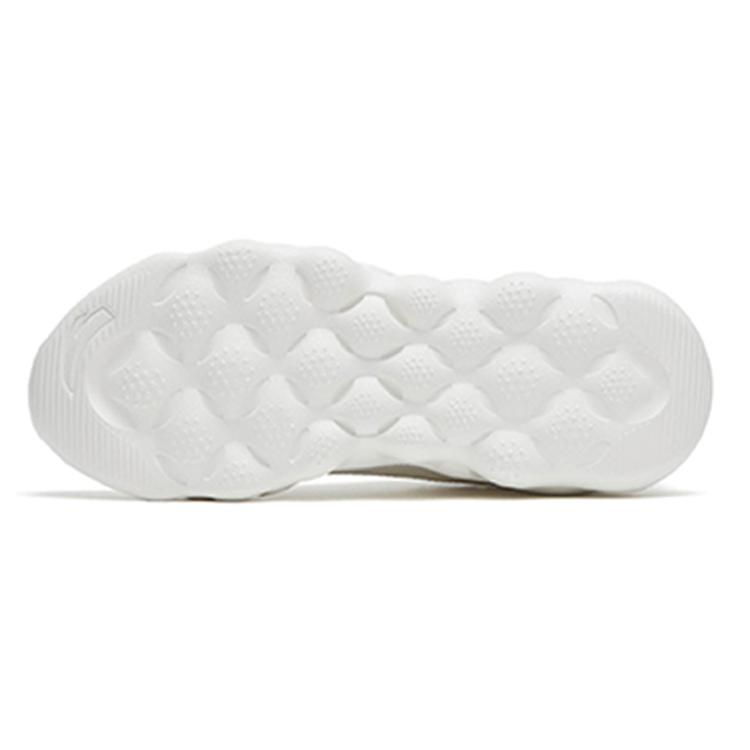 New Anta Sheepskin Slip Resistant, Abrasion Resistant, Lightweight, Rebound Low Top Running Shoes Women's White Green 122245574-2