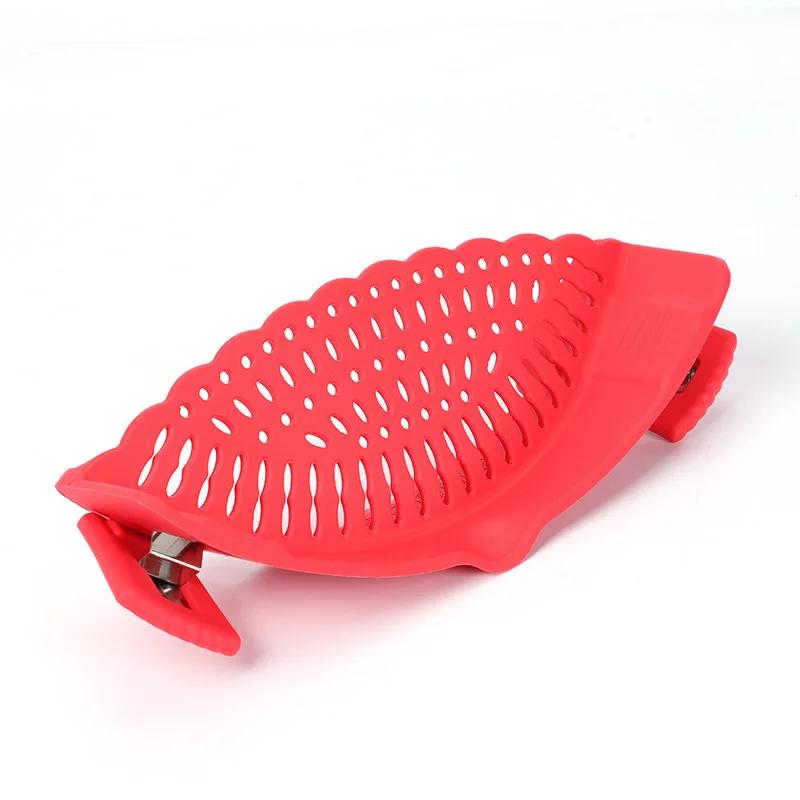 1pc, Strainer, Silicone Pot Strainer, Adjustable Silicone Clip On Strainer For Pots Pans And Bowls, Kitchen Pot Strainer