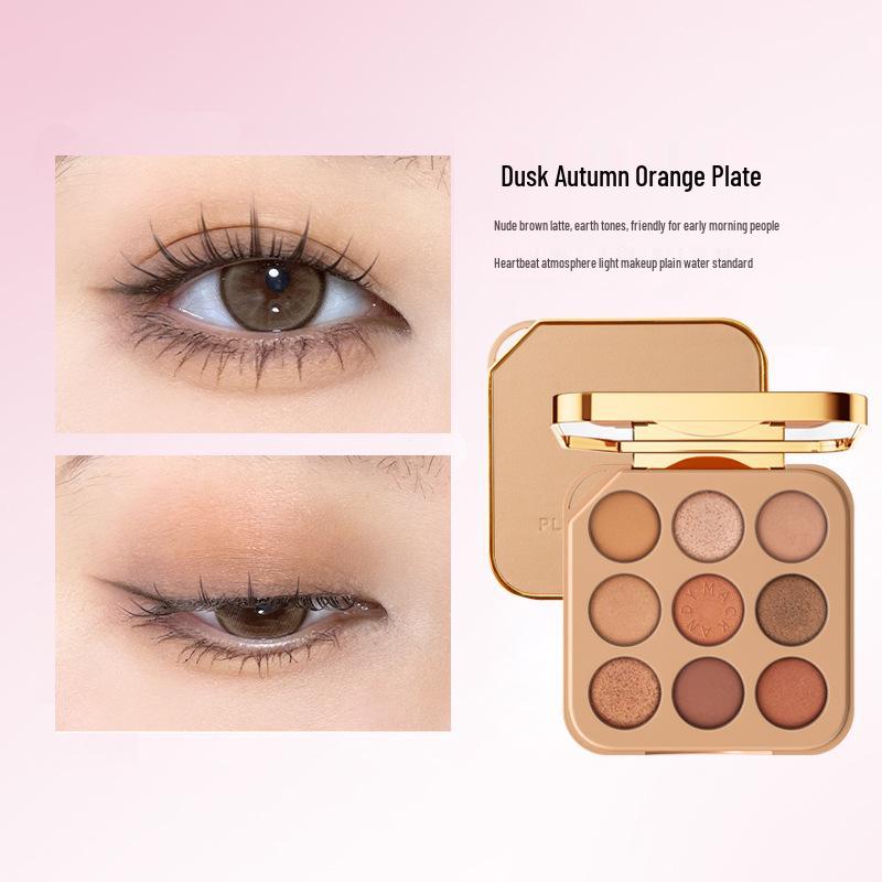 

Mark Andy Playful Silky 9-Color Eyeshadow Palette: Pearlescent Matte Waterproof Nude in Pink Earth Tones