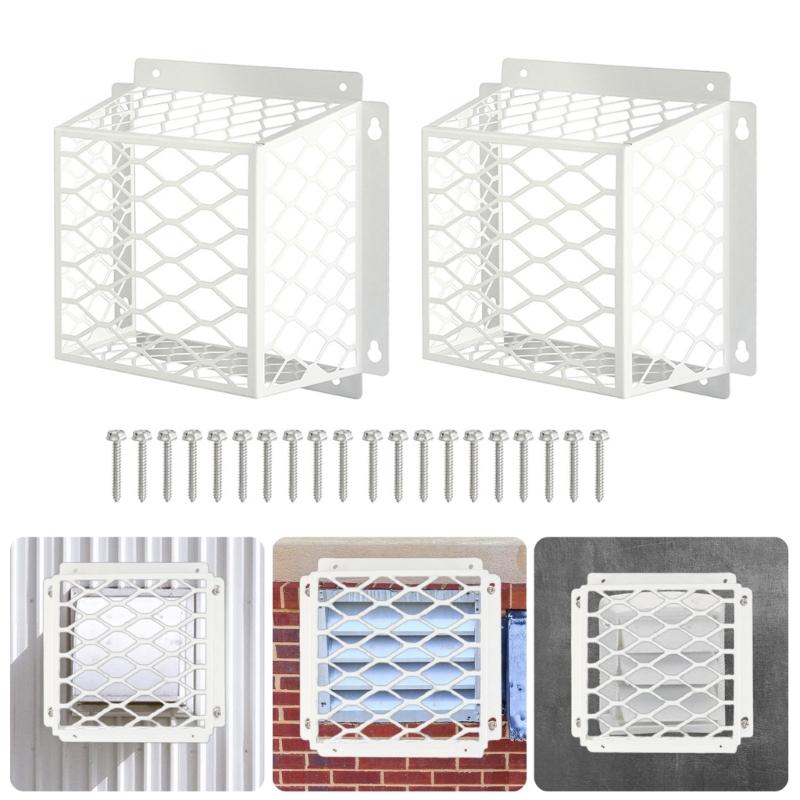 2Pcs Dryer Vents Bird Guard Replacement Carbon Steel Ventilation Bird Cage for 3 To 4inch Exhaust Fan Cover Easy To Use