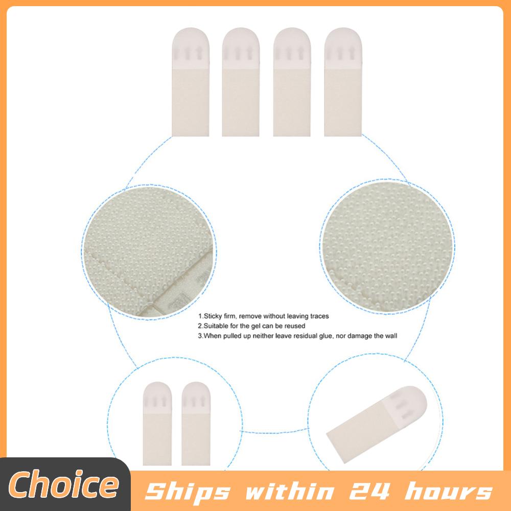 12 Pairs Double Side Hook Loop Mounting Tape Heavy Duty Adhesive Picture Hanging Strips Various Sized for Home Decor Indoor Use